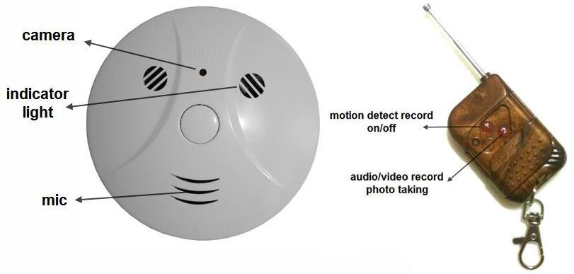 Wireless Smoke Detector Camera Wireless Smoke Detector Camera